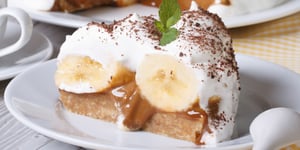 Banoffee avec Spéculoos, Bananes, Confiture de Lait et Crème Fouettée