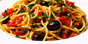 Photo de la Recette: BARILLA® SPAGHETTI  AVEC PUTTANESCA SAUCE