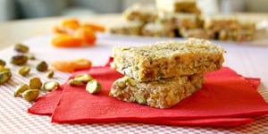 Photo de la Recette: Barre Sans Cuisson Pistache-Abricot