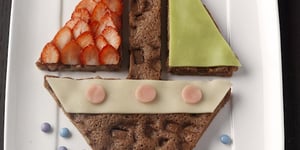 Photo de la Recette: Bâteau Choco Banane Poire