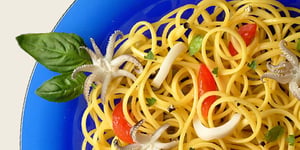 Photo de la Recette: Linguines Fines avec petits calmars