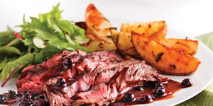 Photo de la Recette: Bavette de Bœuf aux Bleuets