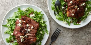 Bifteck au Fromage Bleu à la Poêle pour Deux