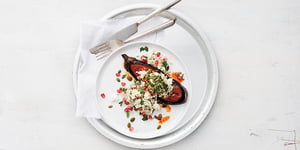 Photo de la Recette: Bifteck D’aubergine et Pilaf de Chou-Fleur