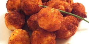 Photo de la Recette: Billes de Mozzarella Pannées Crousti-Fondantes
