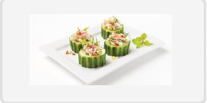 Photo de la Recette: Billots de Concombre avec Jambon Fumé Forêt Noire