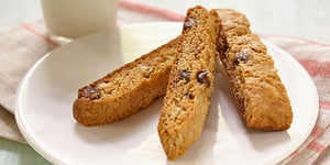 Photo de la Recette: BISCOTTIS BANANES ET PÉPITES DE CHOCOLAT SANS GLUTEN*