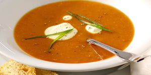 Photo de la Recette: BISQUE DE HOMARD AUX LANGOUSTINES ET CRÈME DE SAFRAN