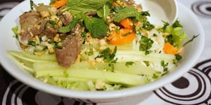 Photo de la Recette: Bo Bun (Vermicelles de riz au boeuf sauté) ou Bò Bún