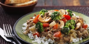 Bœuf et Brocoli en Sauce avec Riz