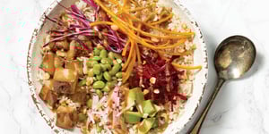 Photo de la Recette: BOL DE TOFU AUX ARACHIDES