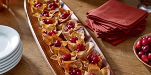 Bouchées au Brie et aux Canneberges