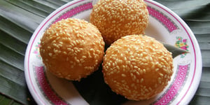 Photo de la Recette: BOULE DE SÉSAME (BÁNH CAM-DESSERT VIETNAMIEN)