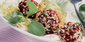 Boulettes de Fromage Panées aux Cranberries