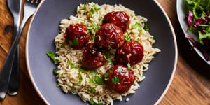 Photo de la Recette: BOULETTES DE PORC CARAMÉLISÉES