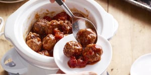 Photo de la Recette: Boulettes de Viande aux Canneberges à la Mijoteuse