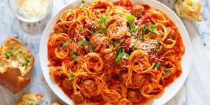 Boulettes de viande dans l'Instant Pot, et Nouilles Spaghetti