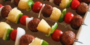 Photo de la Recette: BROCHETTES DE BOULETTES DE VIANDE