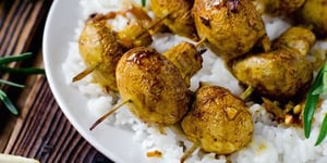 Photo de la Recette: Brochettes de Champignons de Paris au Citron