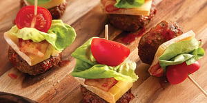 Brochettes de Hamburgers au Fromage Le Fêtard