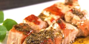 Photo de la Recette: Brochettes de Thon au Sésame