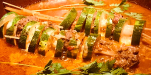 Photo de la Recette: Brochettes de Zucchinis, Boeuf et Fromage