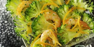 Photo de la Recette: Brocolis et Crevettes en Carpaccio