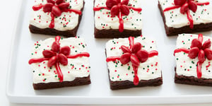 Brownies en Forme de Cadeau de Noël Faciles à Préparer