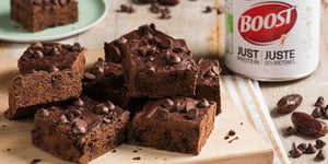 Brownies Juste des Protéines de BOOST au Moka