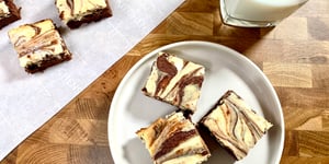 Photo de la Recette: Brownies Marbrés au Gâteau au Fromage