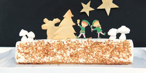 Photo de la Recette: Bûche de Noël Vanille & Caramel au Beurre Salé