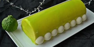 Photo de la Recette: Bûche Combava, Citron, Amandes