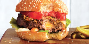 Photo de la Recette: Burgers de Bœuf Farci au Cheddar