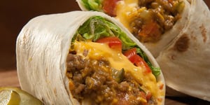 Photo de la Recette: Burrito au Bœuf et au Fromage
