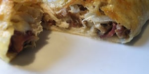 Photo de la Recette: Calzones au Poulet et au Bacon