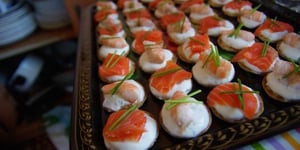 Canapés de la Mer au Fromage Blanc