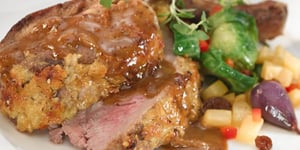 Photo de la Recette: CARRÉ DE PORC AU VICTOR ET BERTHOLD ET À L'ÉRABLE