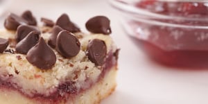 Photo de la Recette: CARRÉS AU CHOCOLAT ET AUX FRAMBOISES