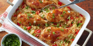 Casserole de Poulet Teriyaki et de Riz à L’ananas