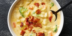 Photo de la Recette: Chaudrée de Brocoli Bacon et Fromage à la Mijoteuse