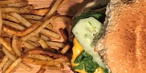 Photo de la Recette: Cheeseburger et Frites