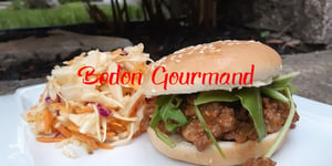 Photo de la Recette: Cheeseburgers Façon Sloppy Joe et Salade de Chou et Carottes