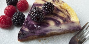 Cheesecake Marbré aux Myrtilles