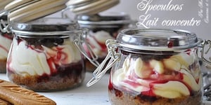 Photo de la Recette: Cheesecake Sans Cuisson en Verrines aux Spéculoos et Lait Concentré Sucré