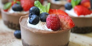 Cheesecakes Double Choco (sans gluten, 100% végétal & sans cuisson)