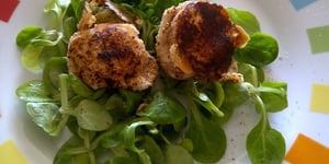 Photo de la Recette: CHÈVRE CHAUD PANÉ AUX NOISETTES
