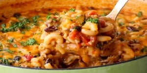 Photo de la Recette: Chili au Macaroni au Fromage en un Seul Pot