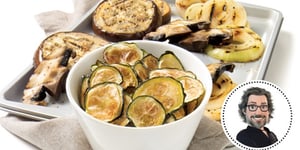 Photo de la Recette: Chips de Courgettes et Légumes Grillés de Christian Bégin