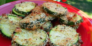 Photo de la Recette: Chips de Zucchini Cuites au Four