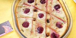 Photo de la Recette: Clafoutis Rhubarbe & Cerises